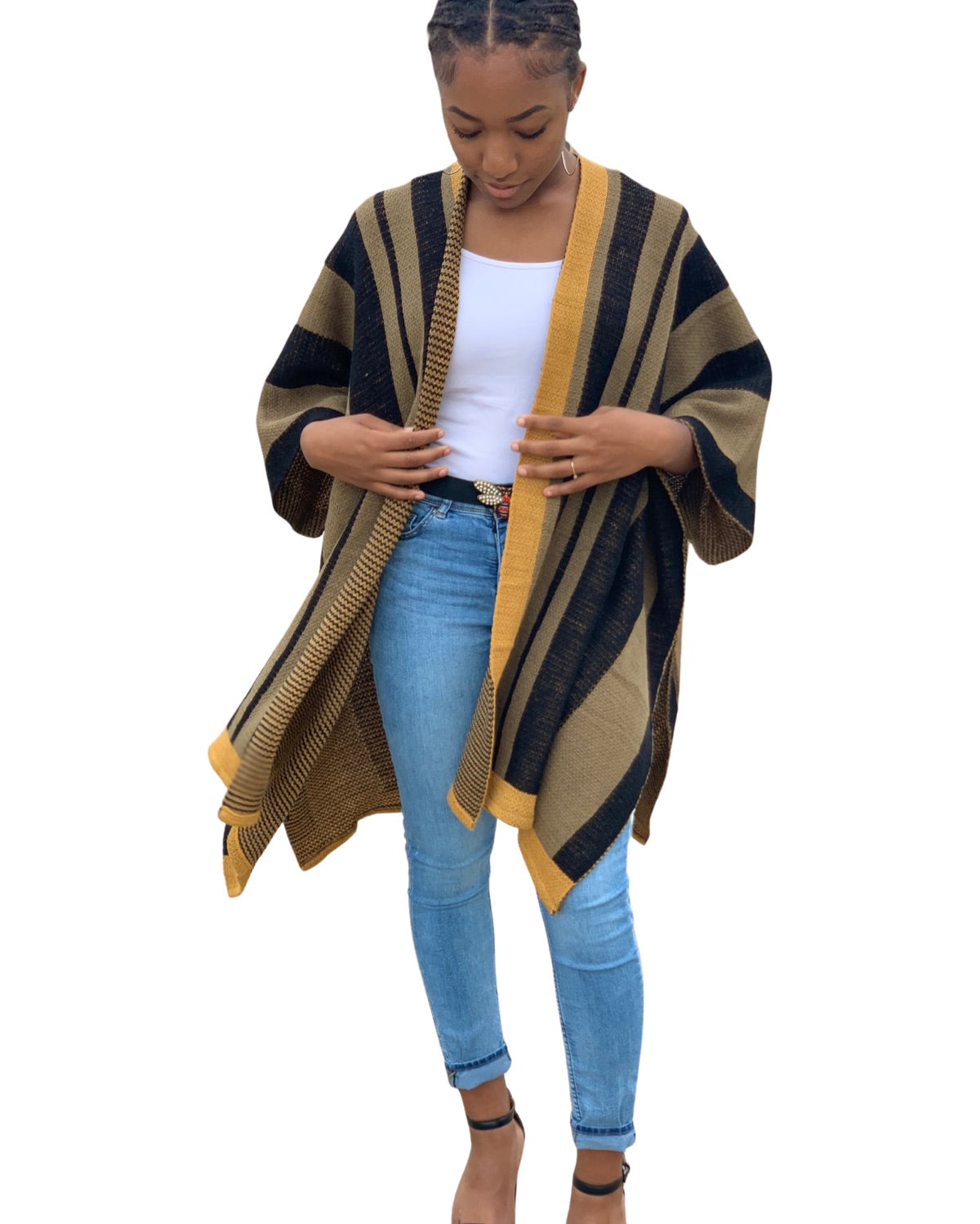 Olive, Black and Mustard Cape