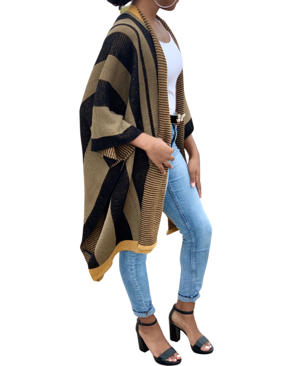 Olive, Black and Mustard Cape