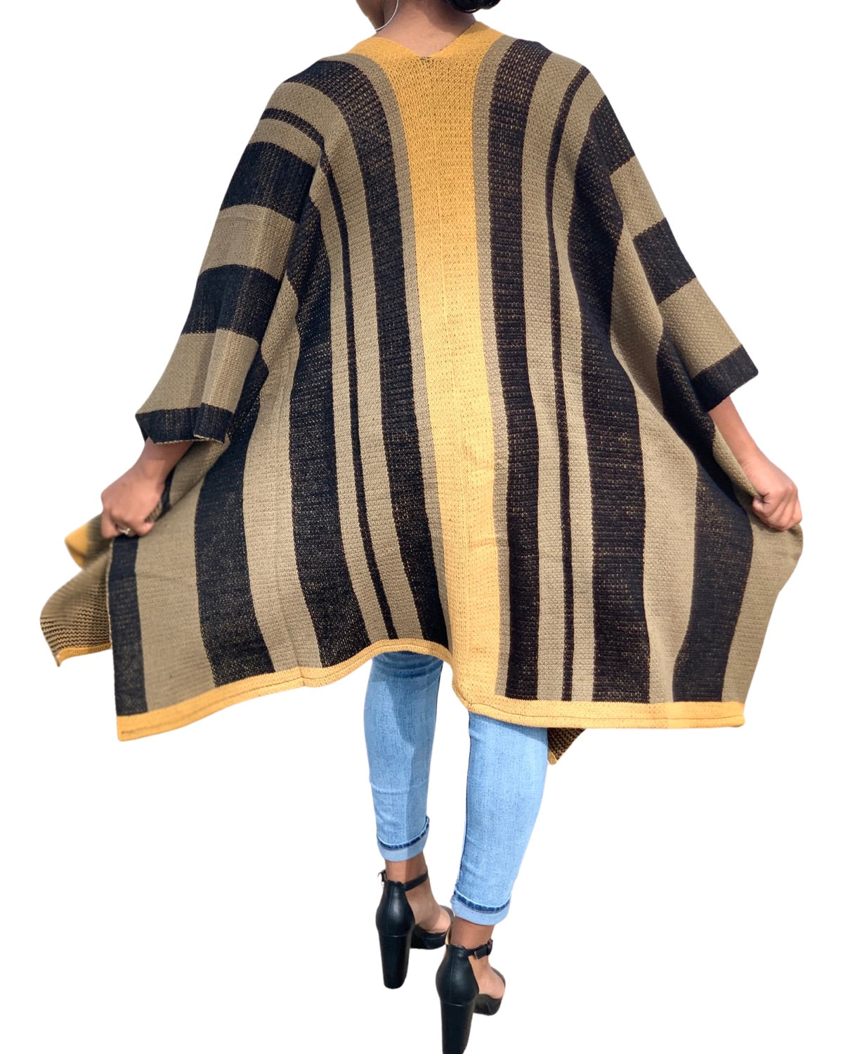 Olive, Black and Mustard Cape