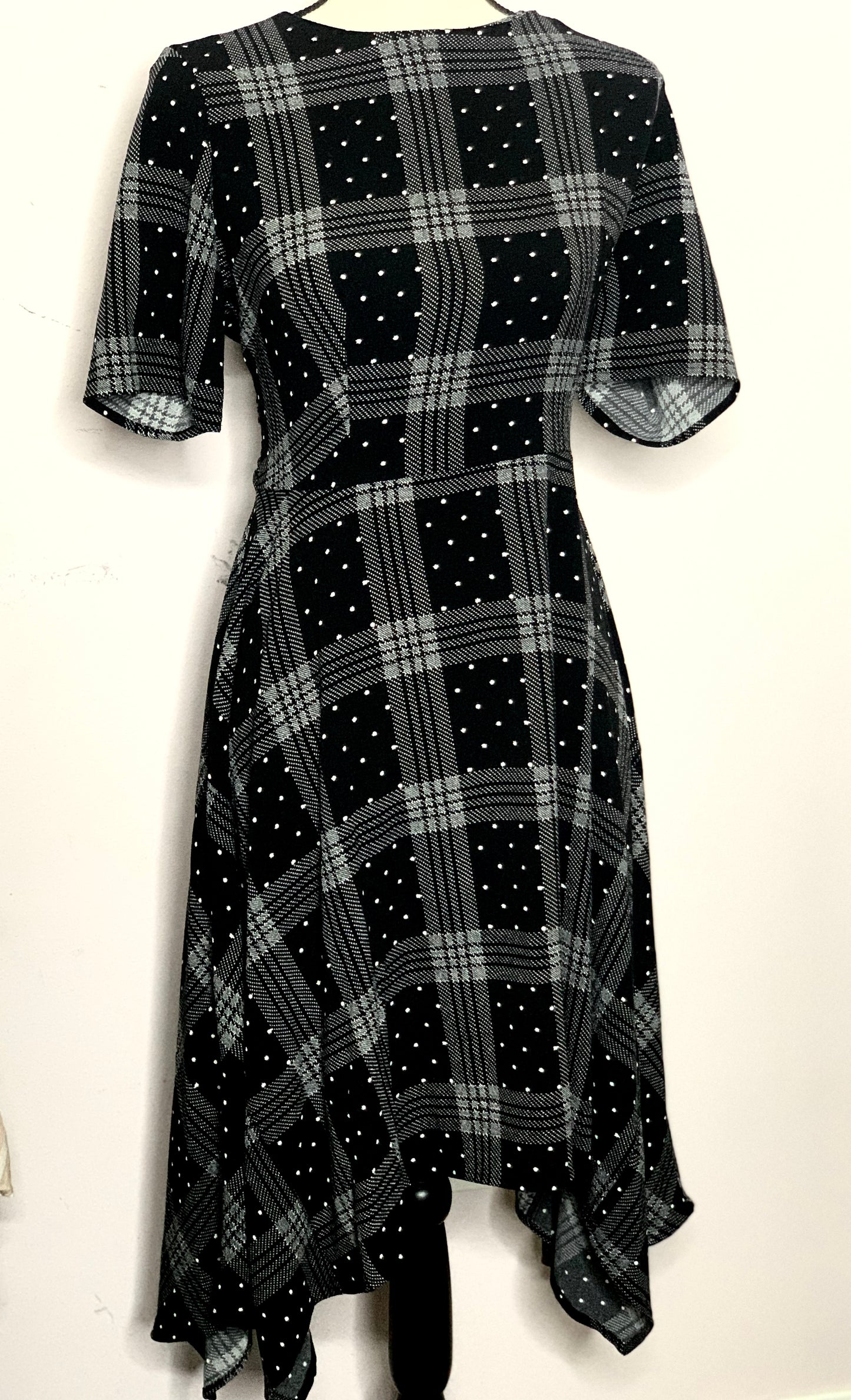Black and white Short Sleeve Dress