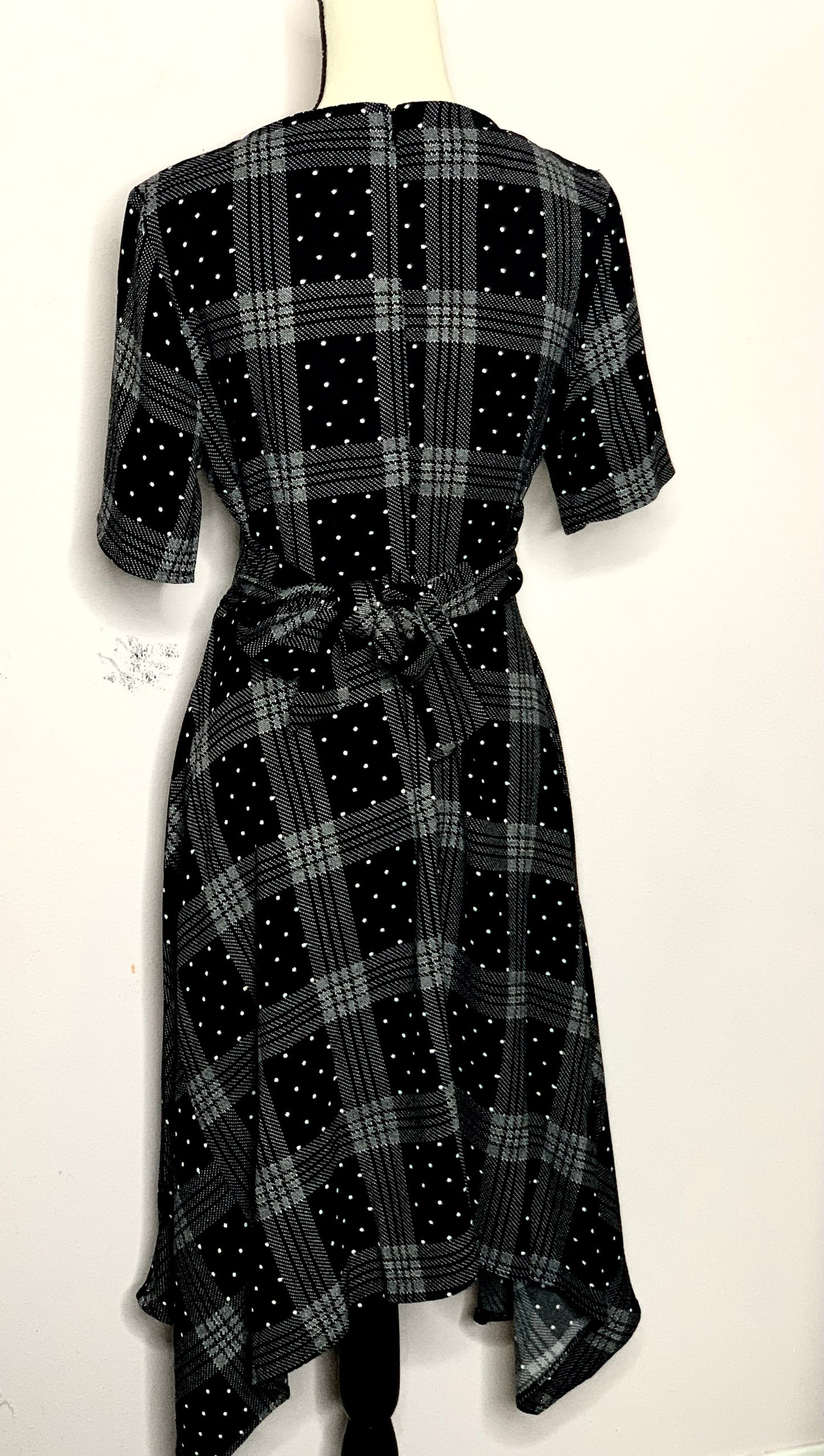 Black and white Short Sleeve Dress