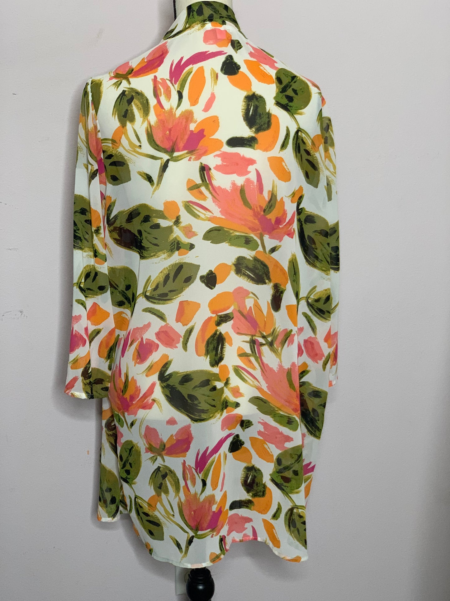 Floral Short Sleeve Cardigan