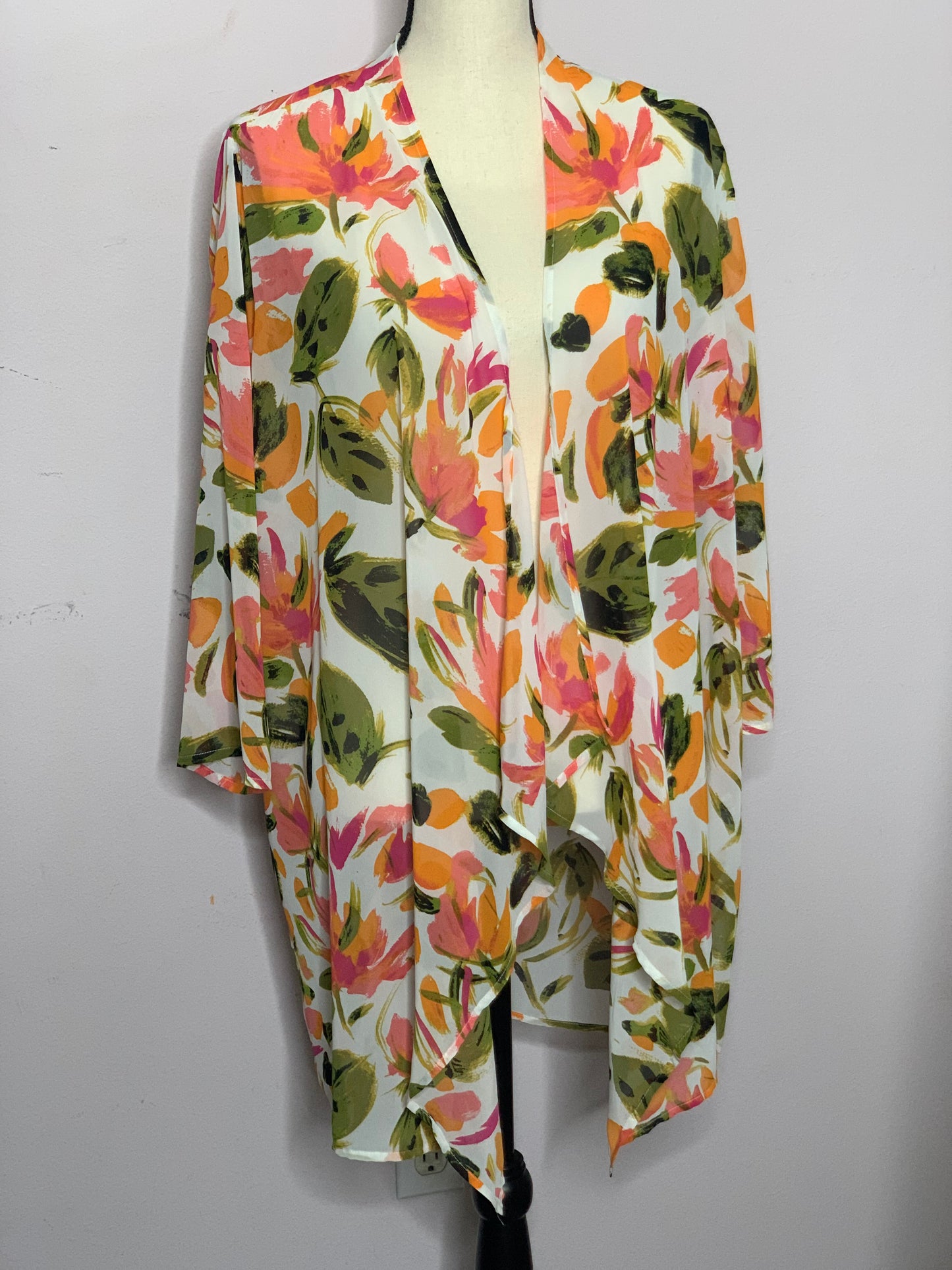 Floral Short Sleeve Cardigan