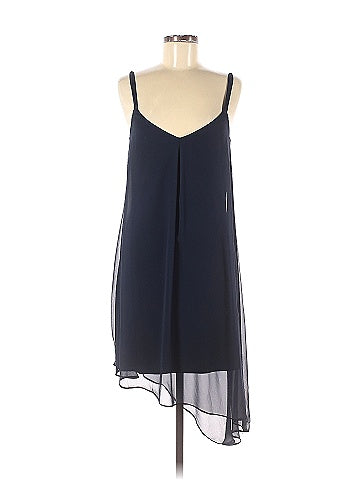 Navy Sleeveless V-Neck Dress