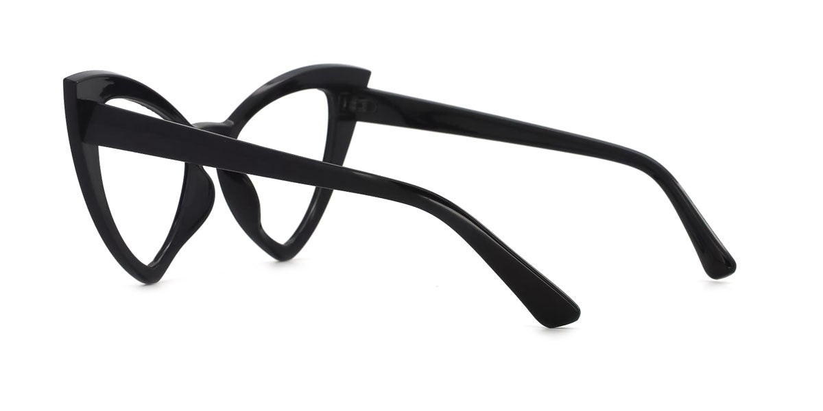 Black Cat Eye Unique Full-rim Large Frames (Non-Prescription)