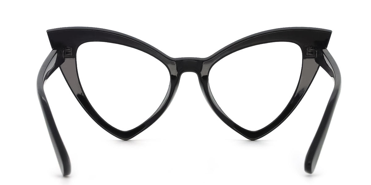 Black Cat Eye Unique Full-rim Large Frames (Non-Prescription)