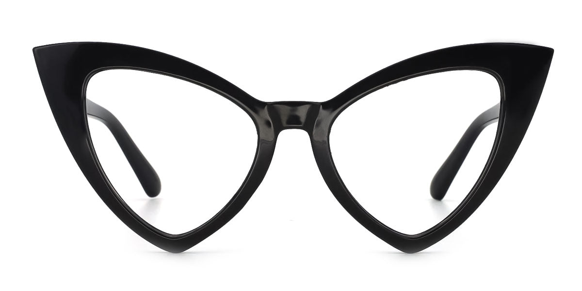 Black Cat Eye Unique Full-rim Large Frames (Non-Prescription)