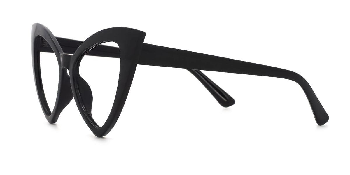 Black Cat Eye Unique Full-rim Large Frames (Non-Prescription)