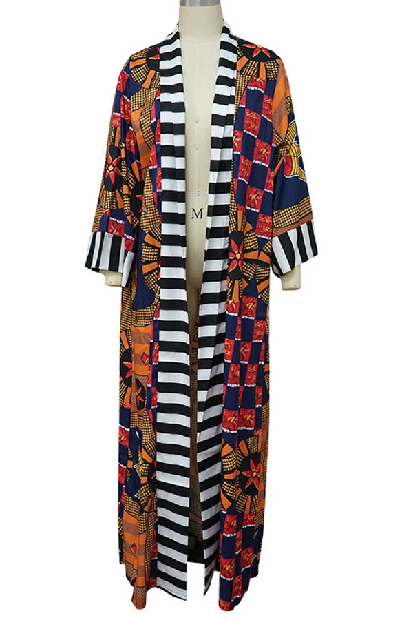 Tribal Print Kimono Duster