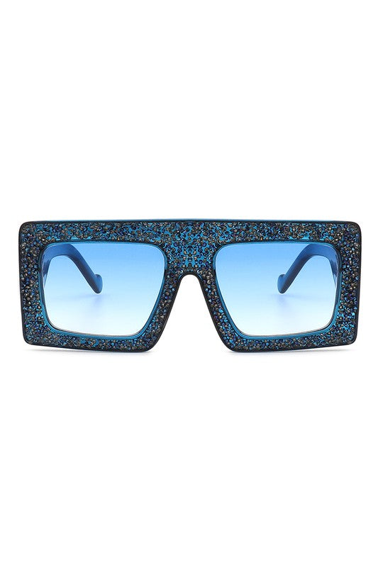 Glitter Oversized Square Sunglasses