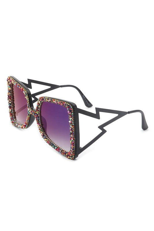 Oversize Rhinestone Sunglasses