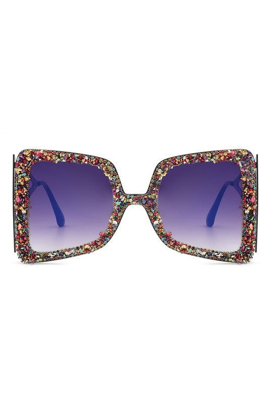Oversize Rhinestone Sunglasses