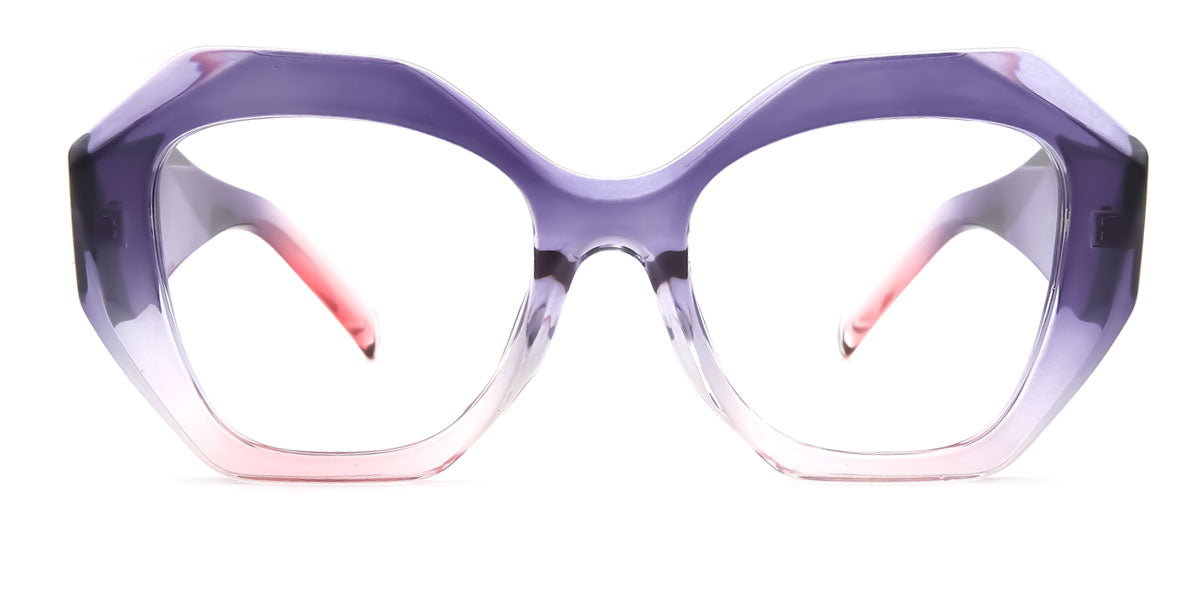 Pink/Purple Geometric Bold Oversized Frames