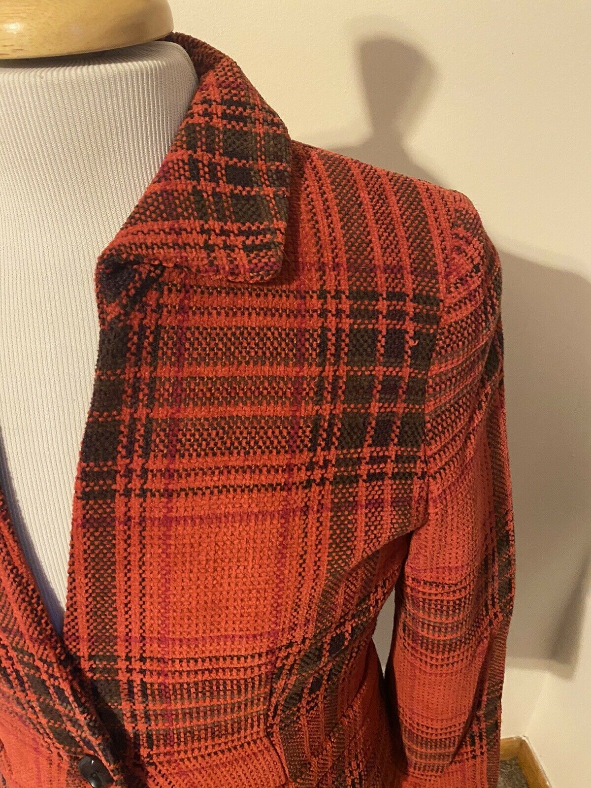 Buffalo Plaid Wool Mohair Blazer