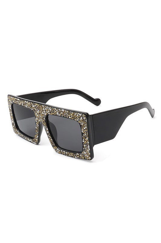 Glitter Oversized Square Sunglasses