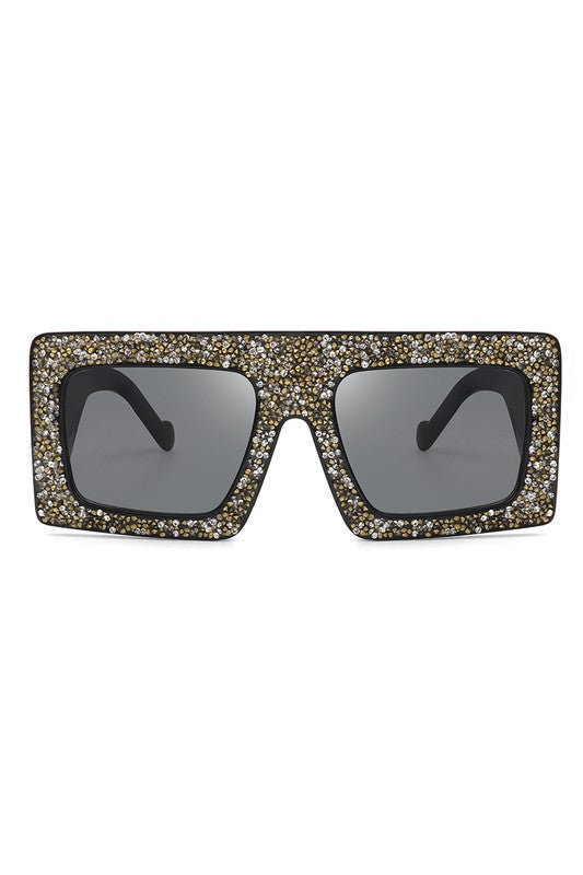 Glitter Oversized Square Sunglasses