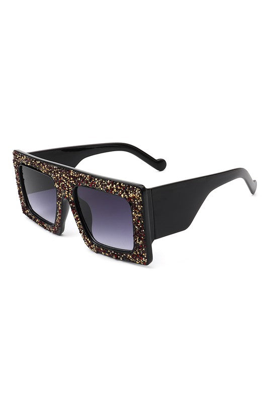 Glitter Oversized Square Sunglasses