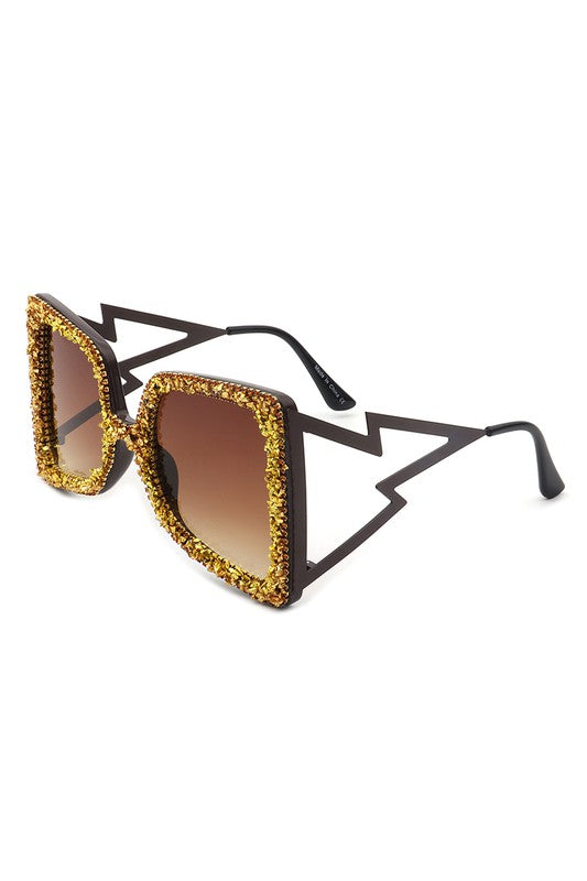 Oversize Rhinestone Sunglasses