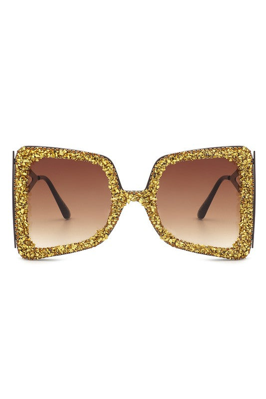 Oversize Rhinestone Sunglasses