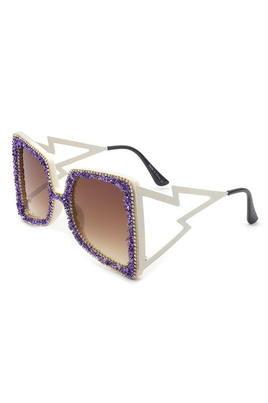 Oversize Rhinestone Sunglasses