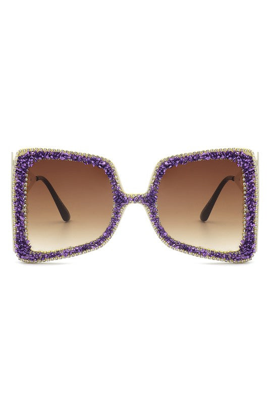Oversize Rhinestone Sunglasses
