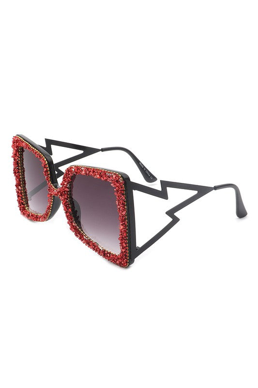 Oversize Rhinestone Sunglasses