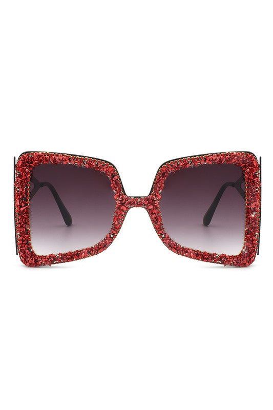 Oversize Rhinestone Sunglasses