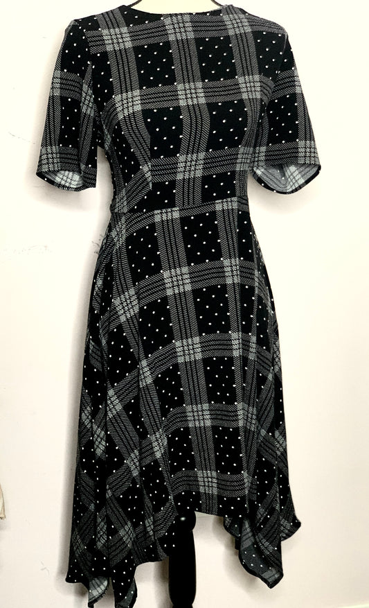 Black and white Short Sleeve Dress