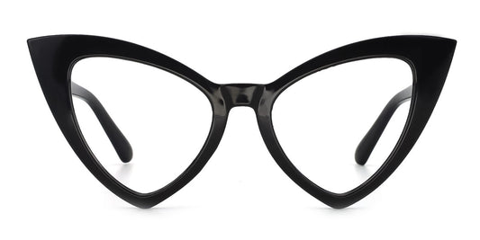 Black Cat Eye Unique Full-rim Large Frames (Non-Prescription)