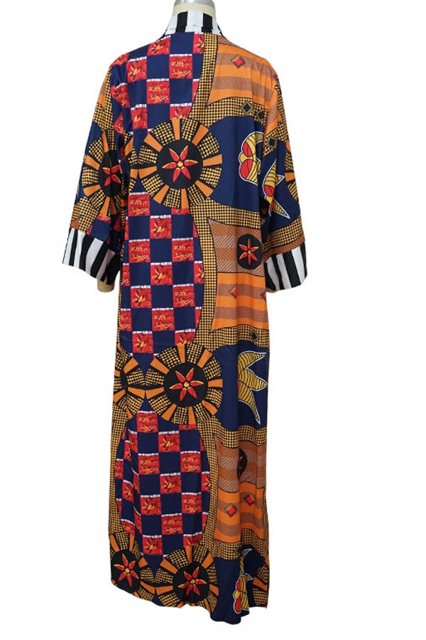 Tribal Print Kimono Duster
