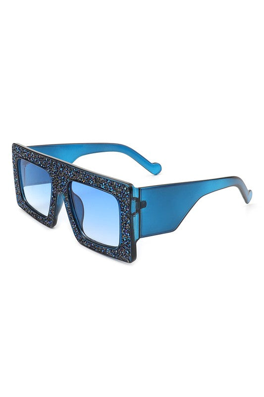 Glitter Oversized Square Sunglasses