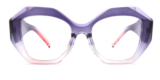 Pink/Purple Geometric Bold Oversized Frames