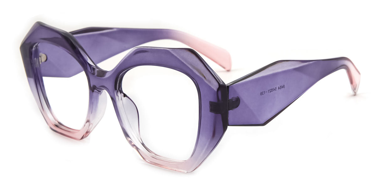 Pink/Purple Geometric Bold Oversized Frames