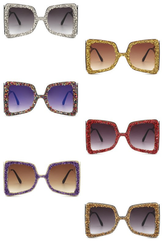 Oversize Rhinestone Sunglasses